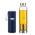 550ml Single Wall Water Bottle Glass Tea Tumbler With Infuser